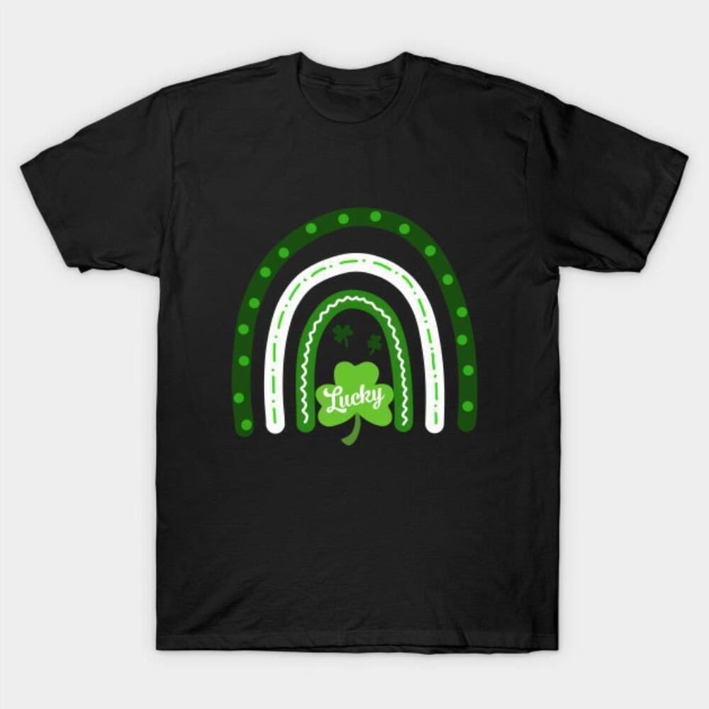 Happy St Patricks Day Rainbow Lucky Funny Tshirt